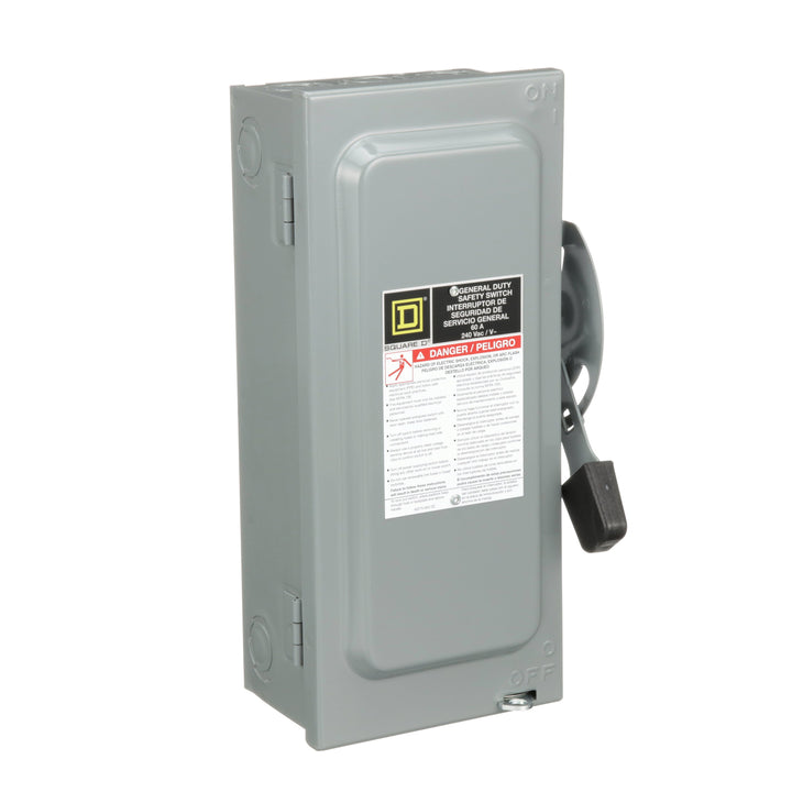 Square D D222N - Fusible Safety Disconnect Switch 60A 240V AC (100kA AIC @240V)