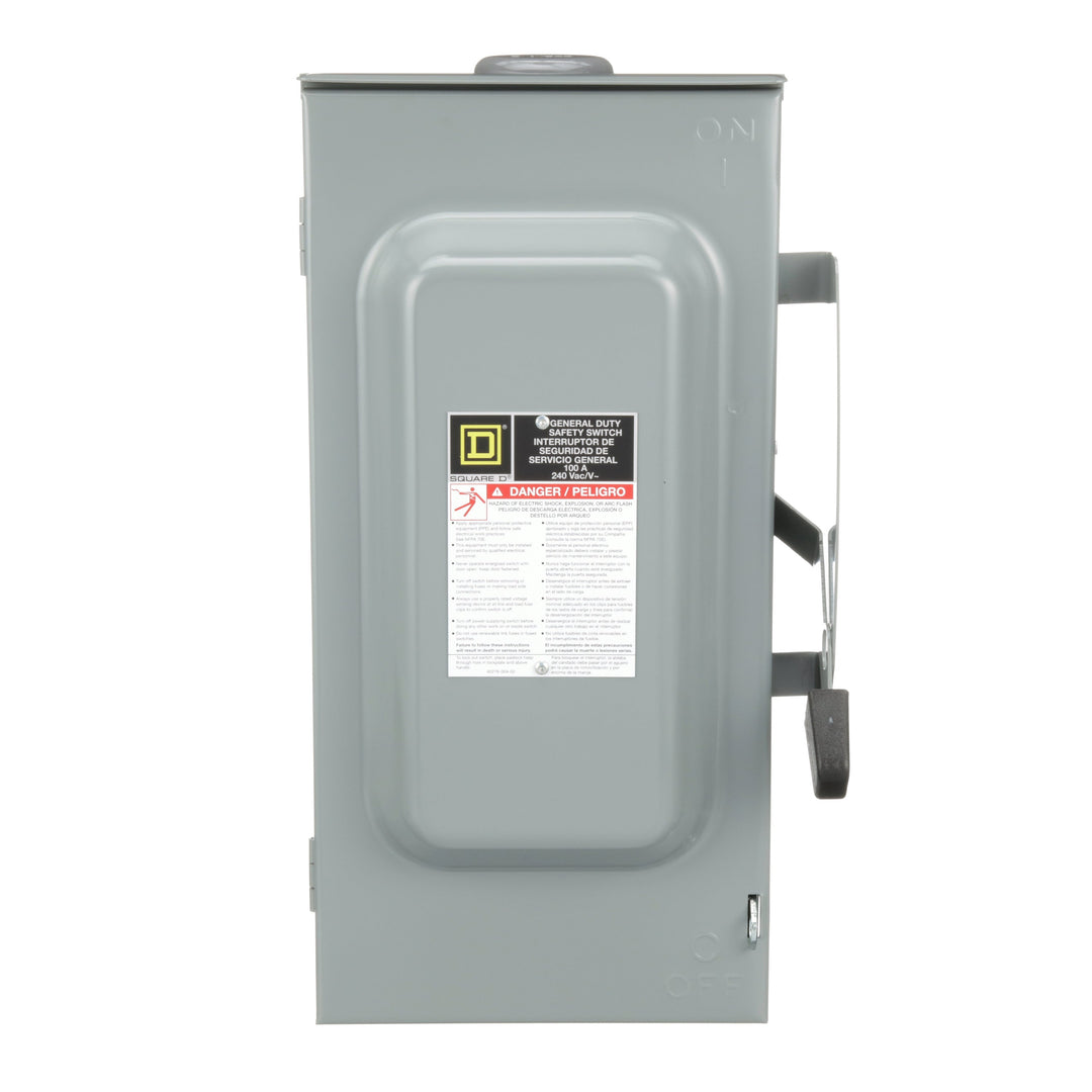 Square D D223NRB - Fusible Disconnect Switch 240V AC 100A (NEMA 3R Enclosure)
