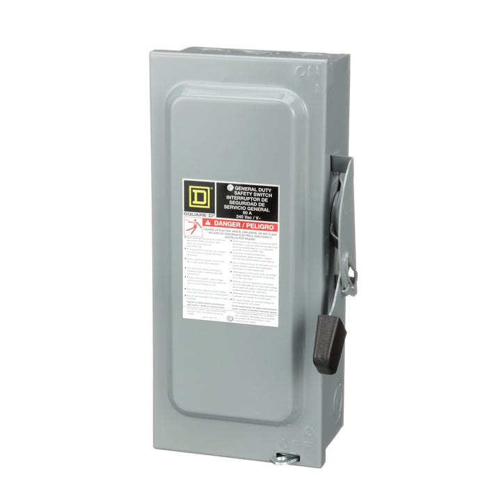 Square D D322N - Fusible Disconnect Switch 60A@240V (100kA AIC, 3-Pole)