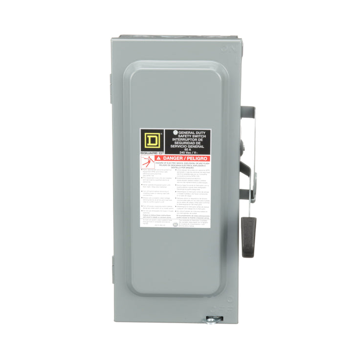 Square D D322N - Fusible Disconnect Switch 60A@240V (100kA AIC, 3-Pole)