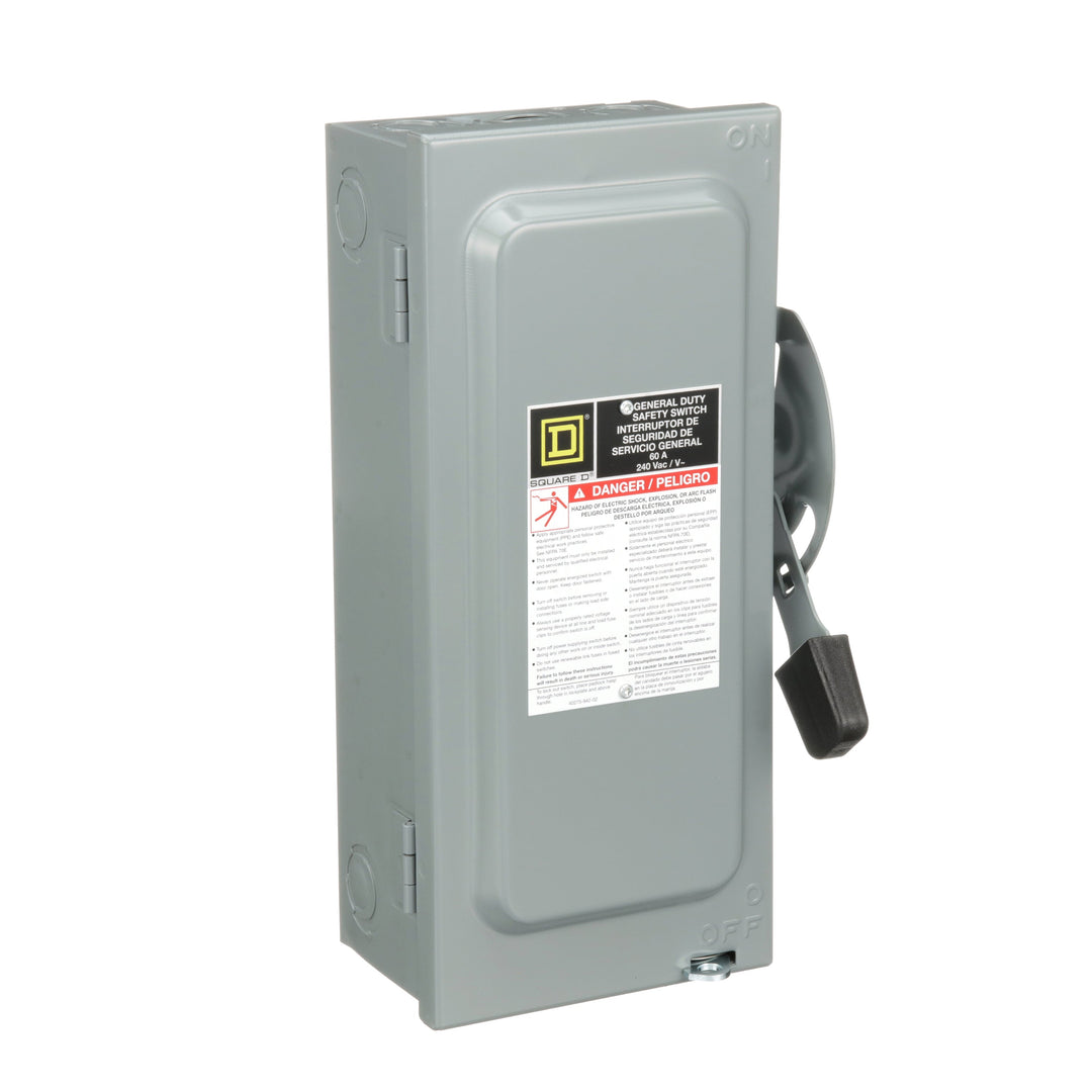 Square D D322N - Fusible Disconnect Switch 60A@240V (100kA AIC, 3-Pole)