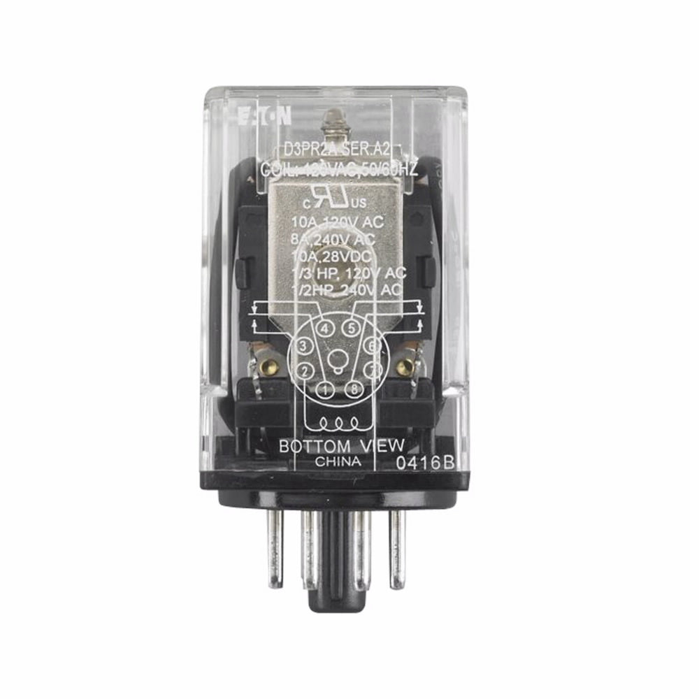 Cutler Hammer D3PR2A1 - 3-Pole Power Relay (24V AC/DC Coil)