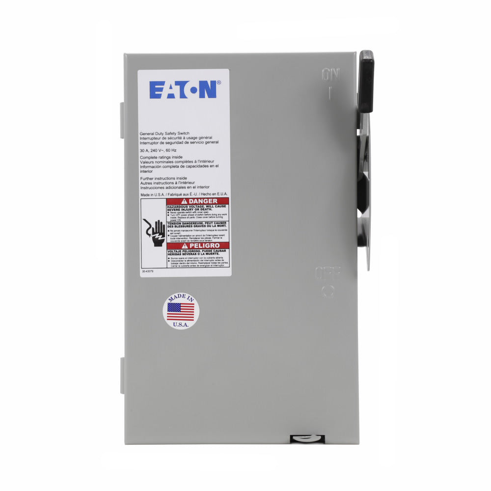 Cutler Hammer DG221UGB - Non-Fusible Disconnect 30A 240V 2-Pole