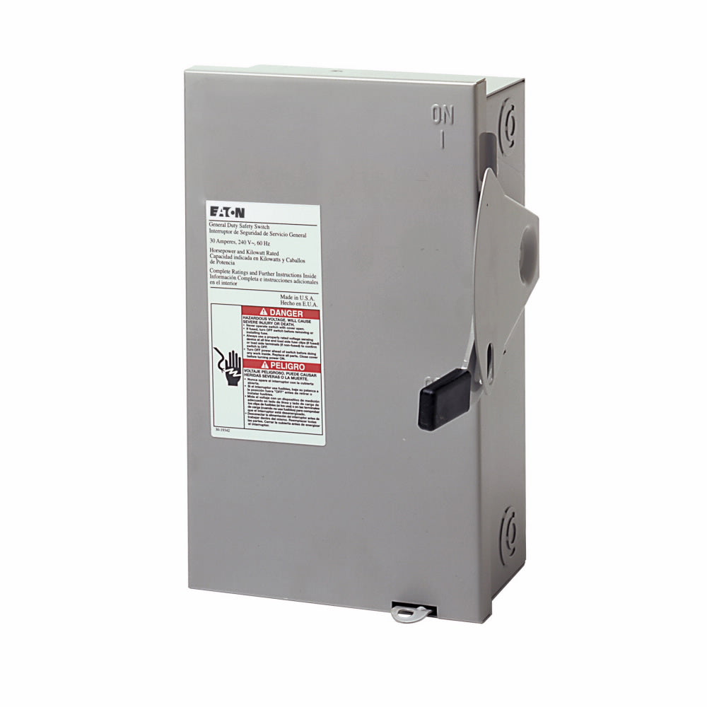 Cutler Hammer DG321NGB - Fusible Disconnect 30A 240V 3P (100kA AIC)