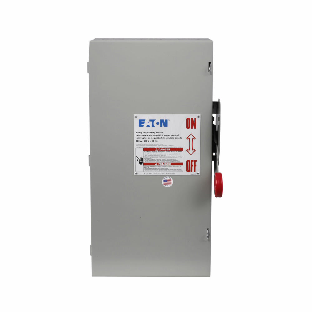 Eaton DH363NGK - Fusible Safety Switch, 600V 100A 3-Pole