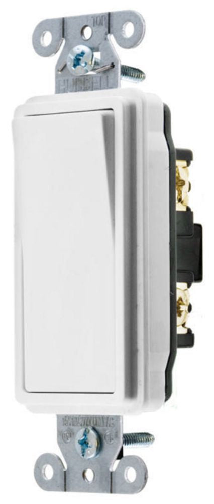 Hubbell DS120W - Decorator Switch 120/277V (Single-Pole)