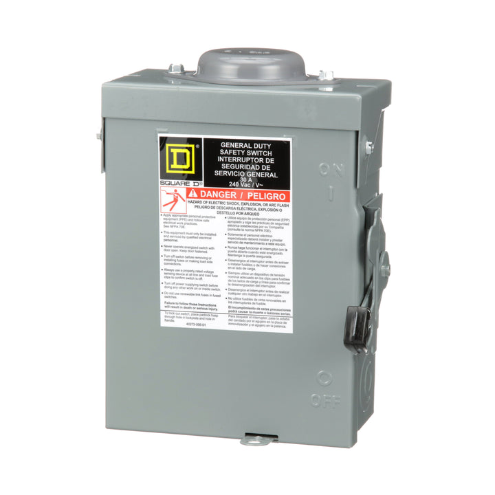 DU221RB Square D Series E Disconnect  240V ACV 30A Non-Fusible Switch - Essential Electric Supply