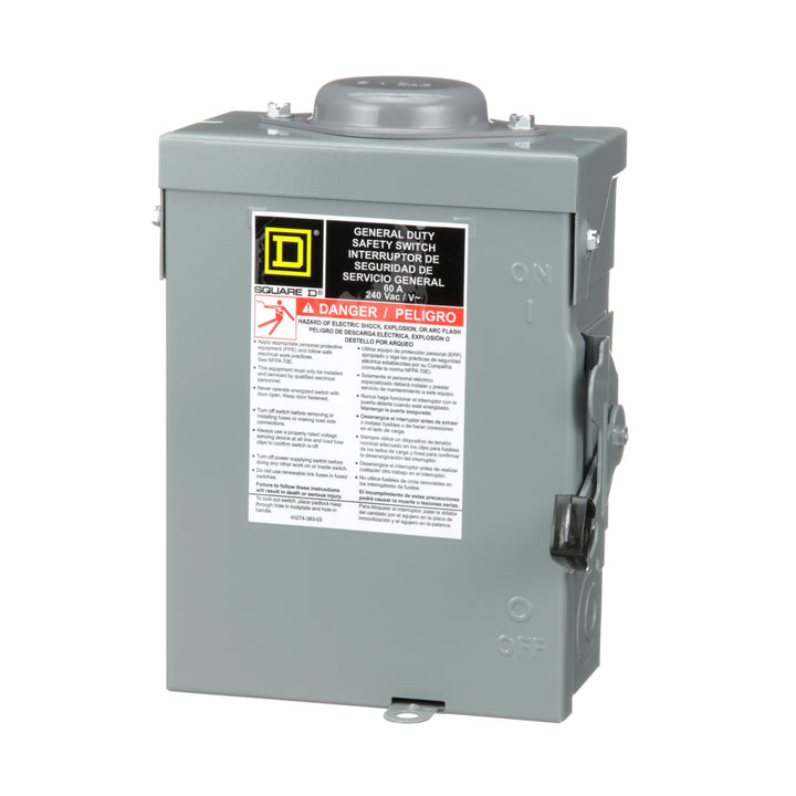 Square D DU222RB - Non-Fusible Disconnect Switch 60A 240V AC (100kA AIC)