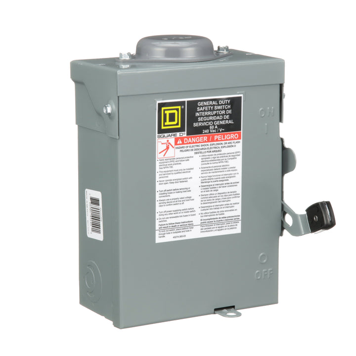 Square D DU222RB - Non-Fusible Disconnect Switch 60A 240V AC (100kA AIC)