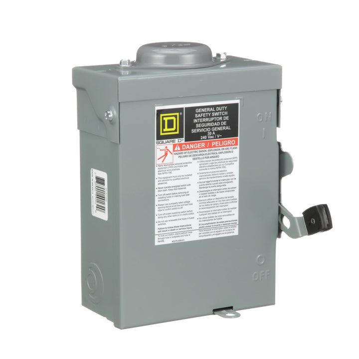 Square D DU321RB - Non-Fusible Disconnect Switch 30A 240V AC (3-Pole, 100kA AIC)
