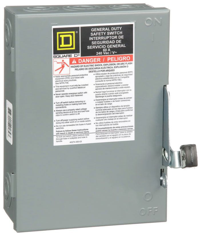 Square D DU322 Disconnect Switch (Non-Fusible) - Essential Electric Supply