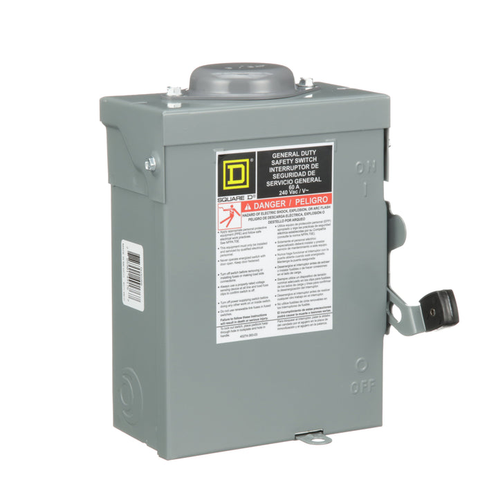 DU322RB Square D Series E Disconnect  240V ACV 60A  Switch - Essential Electric Supply