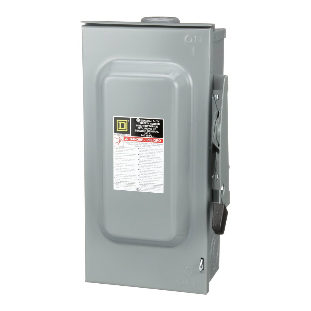 Square D DU323RB - Non-Fusible Disconnect Switch 100A 240V AC (3-Pole NEMA 3R)