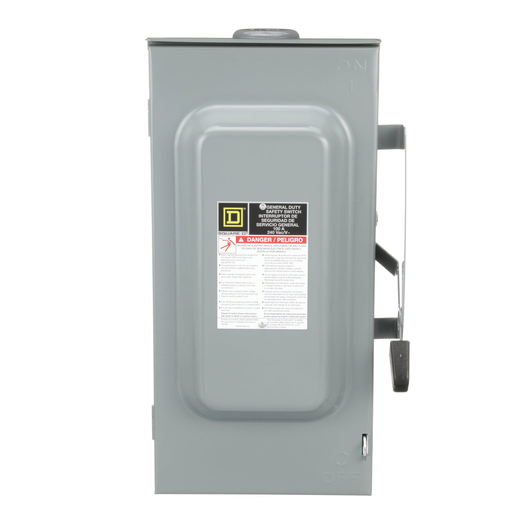 Square D DU323RB - Non-Fusible Disconnect Switch 100A 240V AC (3-Pole NEMA 3R)