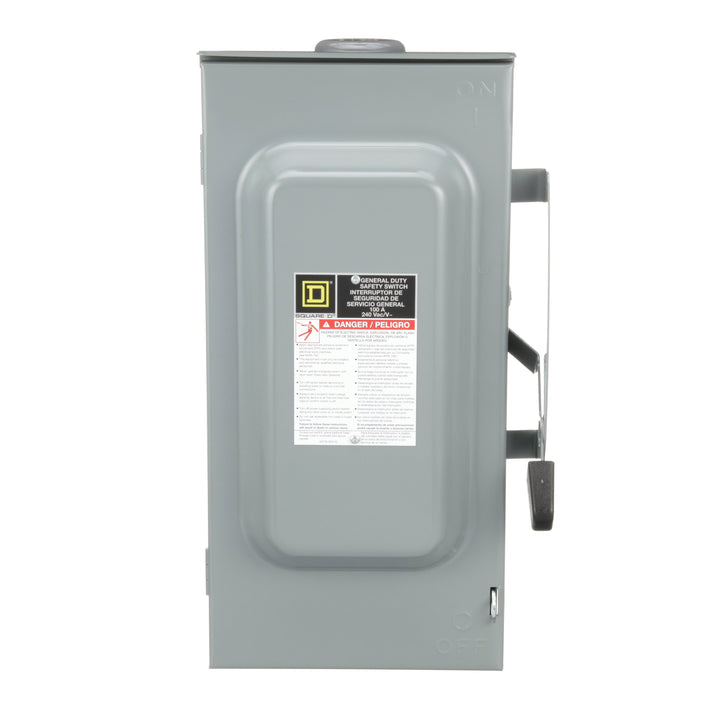 Square D DU323RB - Non-Fusible Disconnect Switch 100A 240V AC (3-Pole NEMA 3R)