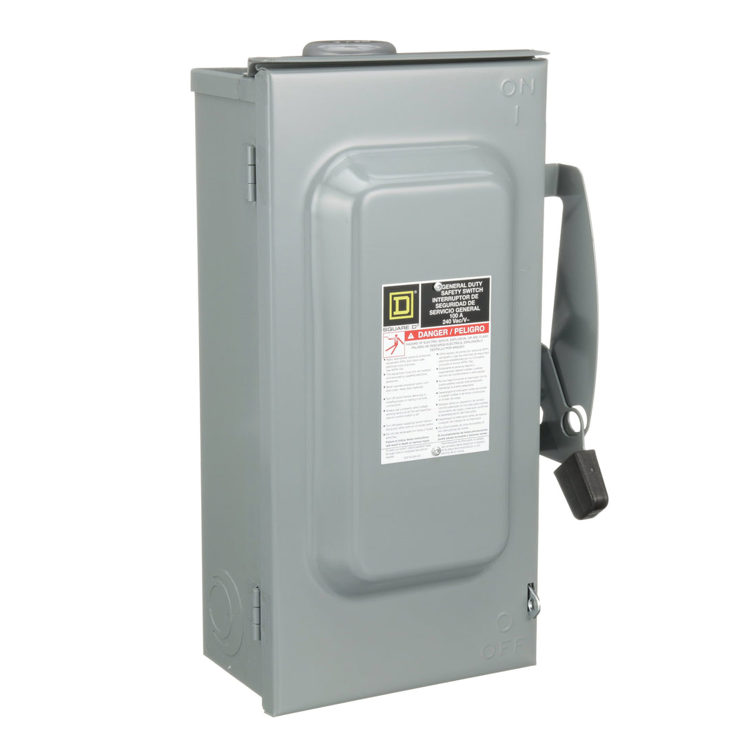 Square D DU323RB - Non-Fusible Disconnect Switch 100A 240V AC (3-Pole NEMA 3R)