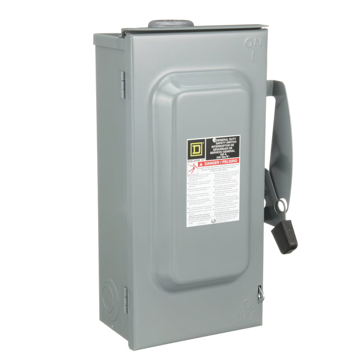 Square D DU323RB - Non-Fusible Disconnect Switch 100A 240V AC (3-Pole NEMA 3R)