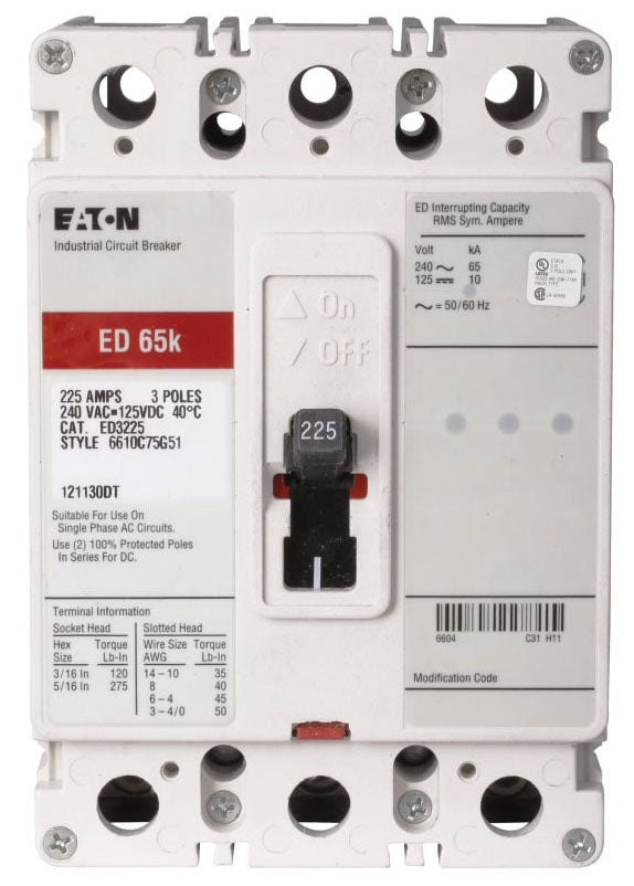 Eaton ED3150V - Molded Case Circuit Breaker 150A 480V AC