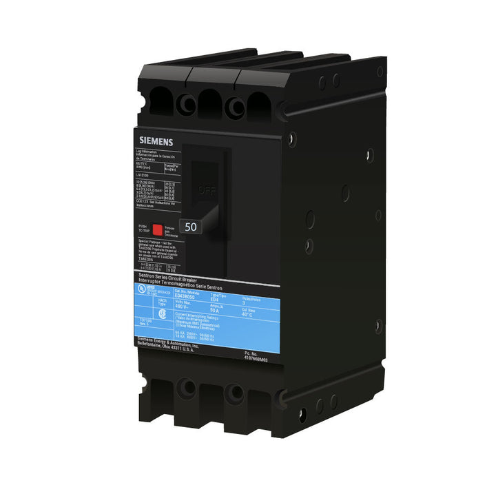 Siemens ED43B050 - Molded Case Circuit Breaker 50A 480V 3P