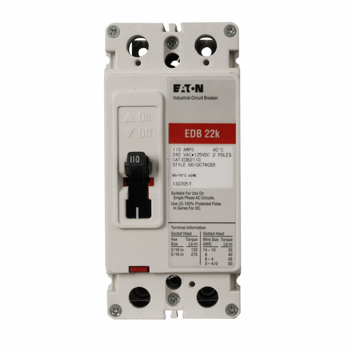 Eaton EDB2150L - Molded Case Breaker 150A 240V 2-Pole