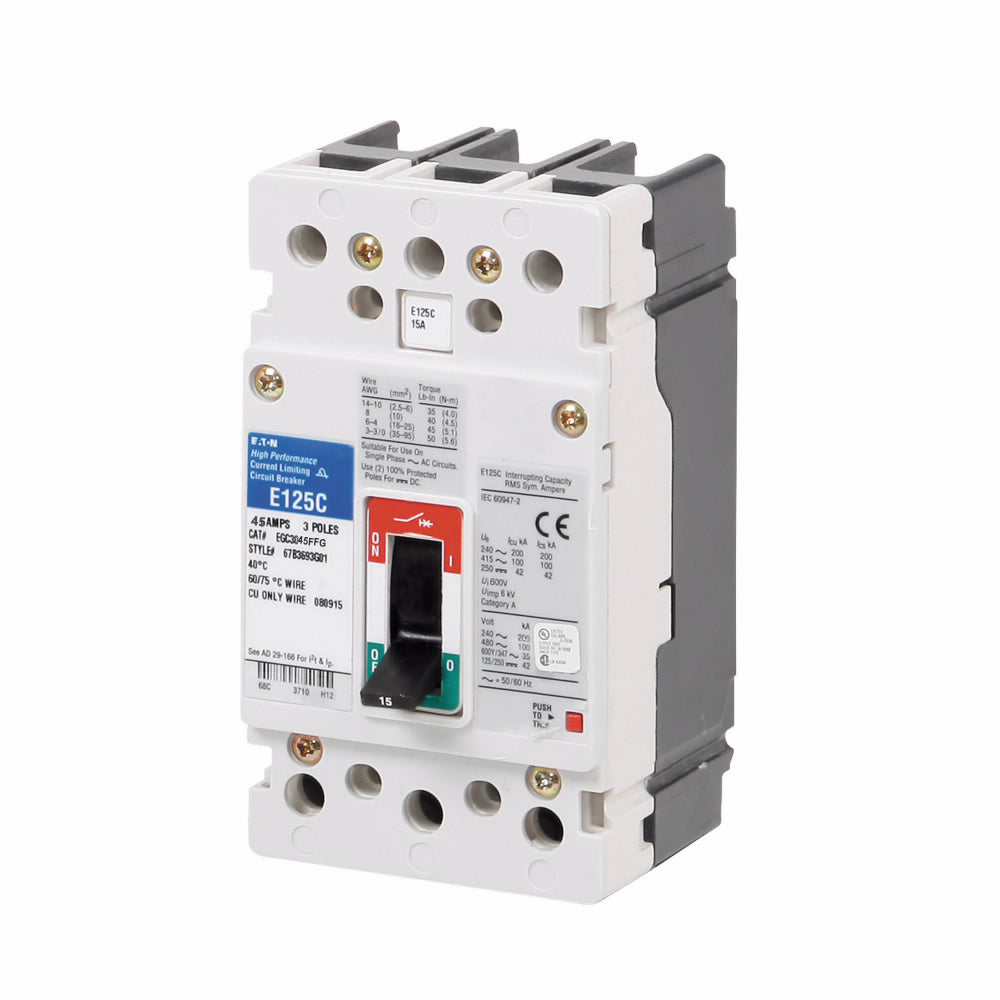 Cutler Hammer EGE3045FFG - 3-Pole Circuit Breaker 45A 600V