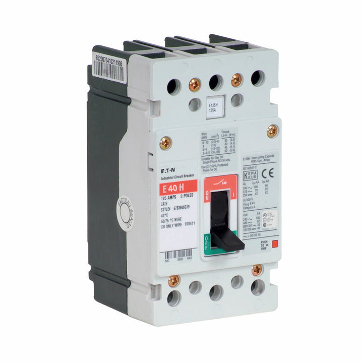 Cutler Hammer EGH3040FFB - Molded Case Circuit Breaker 40A 600V 3P