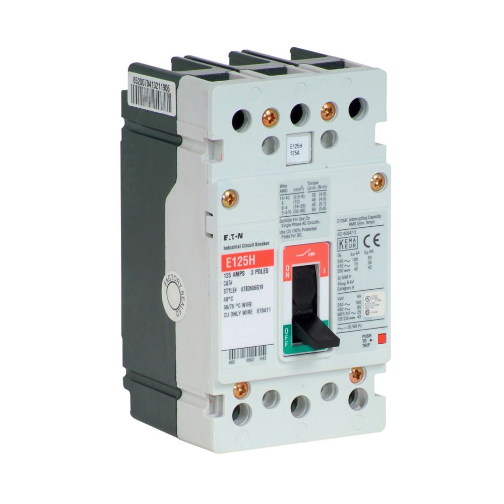 Cutler Hammer EGS3040FFG - 40A 3-Pole Molded Case Circuit Breaker