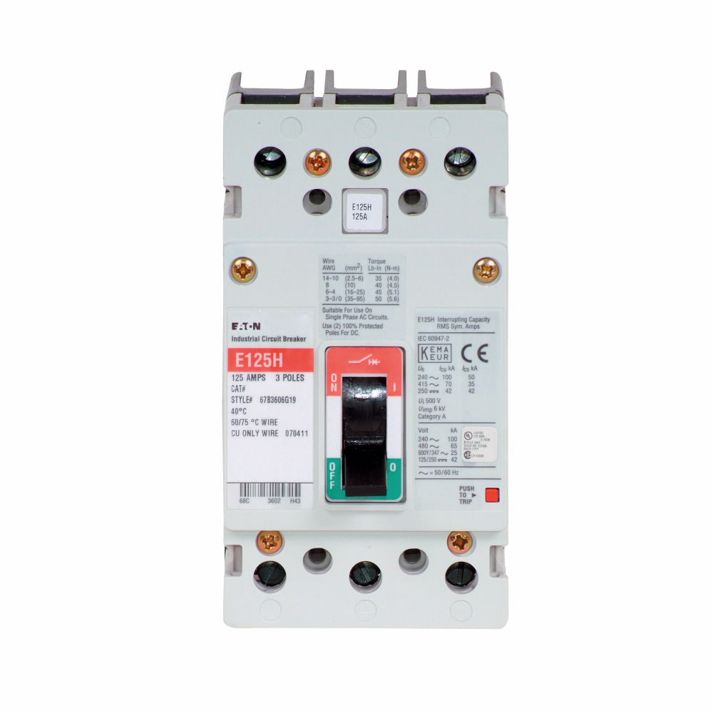 Cutler Hammer EGS3050AFGV - Ground Fault Breaker 50A 480V
