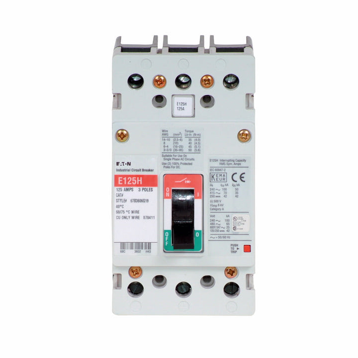 Cutler Hammer EGS3050AFGV - Ground Fault Breaker 50A 480V