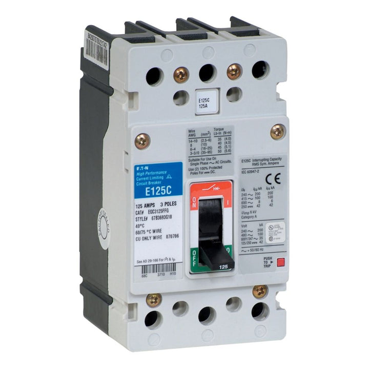 Cutler Hammer EGS3125FFB - Molded Case Circuit Breaker 125A 600V 3P
