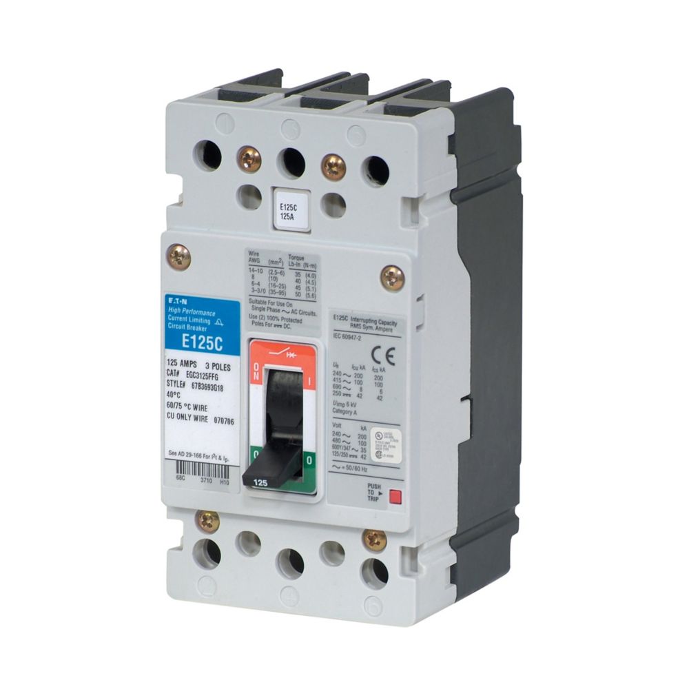 Cutler Hammer EGS3125FFB - Molded Case Circuit Breaker 125A 600V 3P