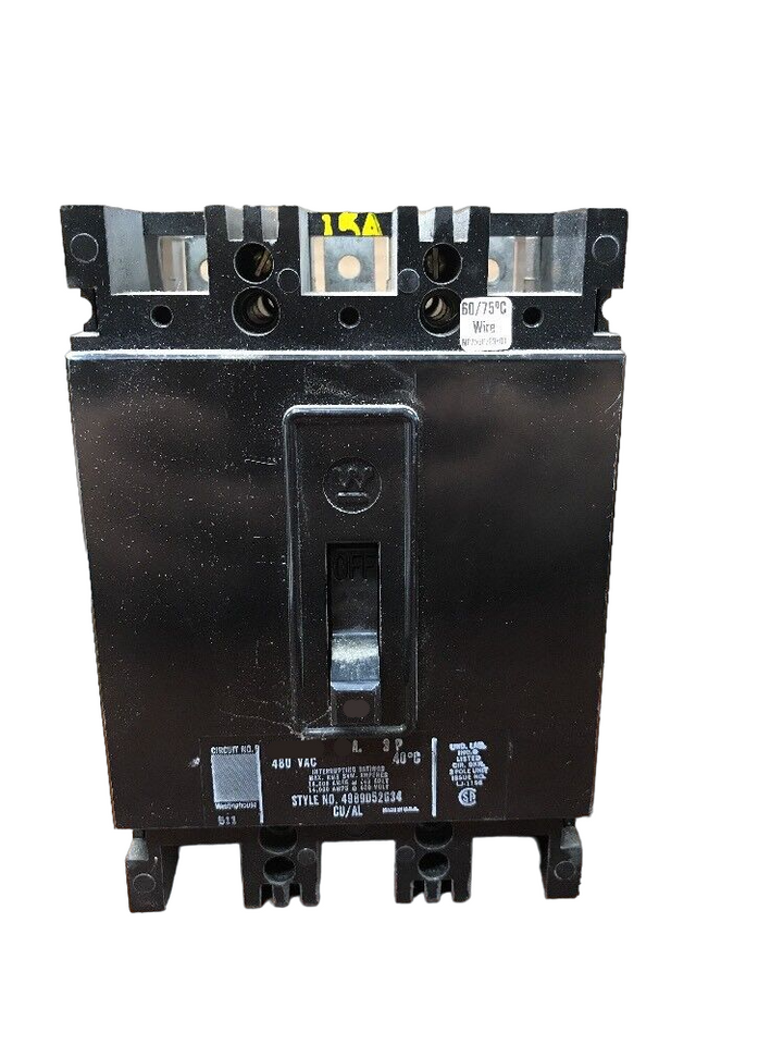 Cutler Hammer EHB3015S - Molded Case Circuit Breaker 15A 480V 3P