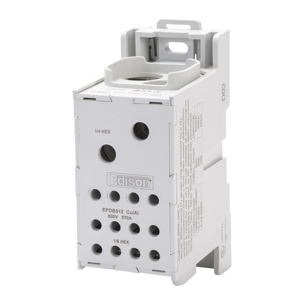 Eaton EPDB512 - Fuse Block 600V AC/DC (30A DIN Rail Mount)