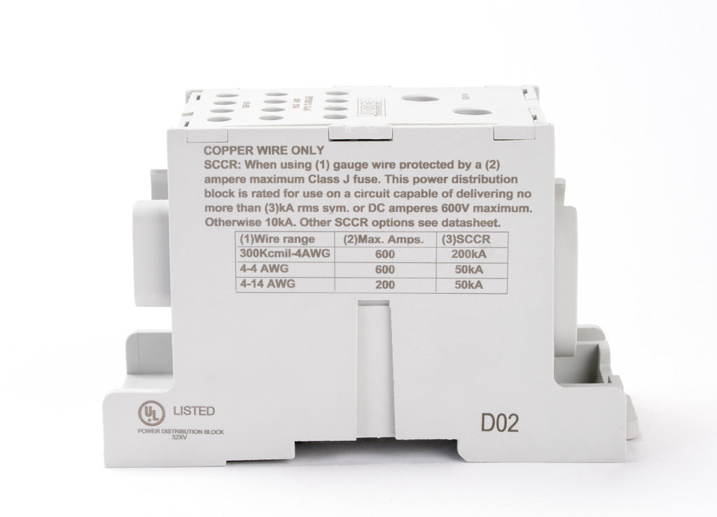 Eaton EPDB512 - Fuse Block 600V AC/DC (30A DIN Rail Mount)