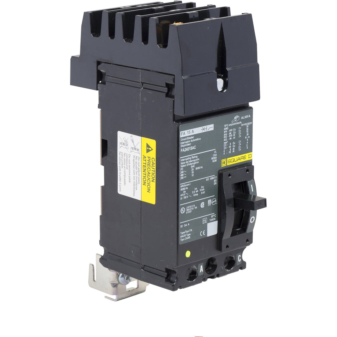 Square D FA24015AC - Molded Case Circuit Breaker, 15A 480V 2-Pole