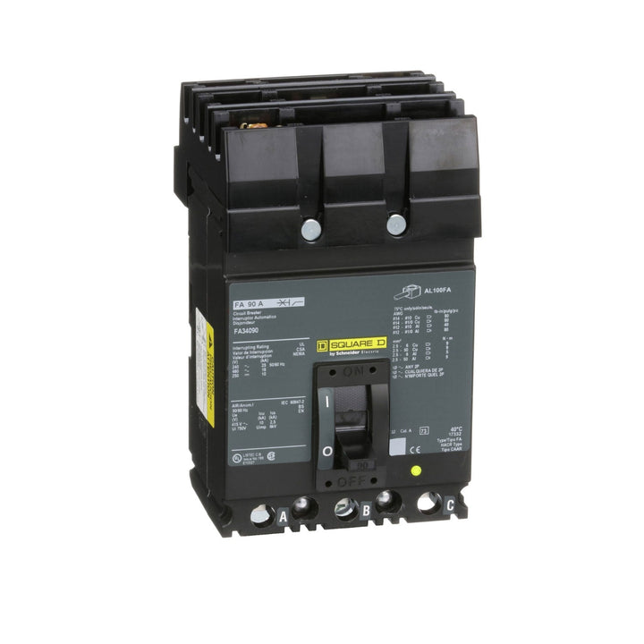 Square D FA34090 - Molded Case Circuit Breaker 90A 480V 3P