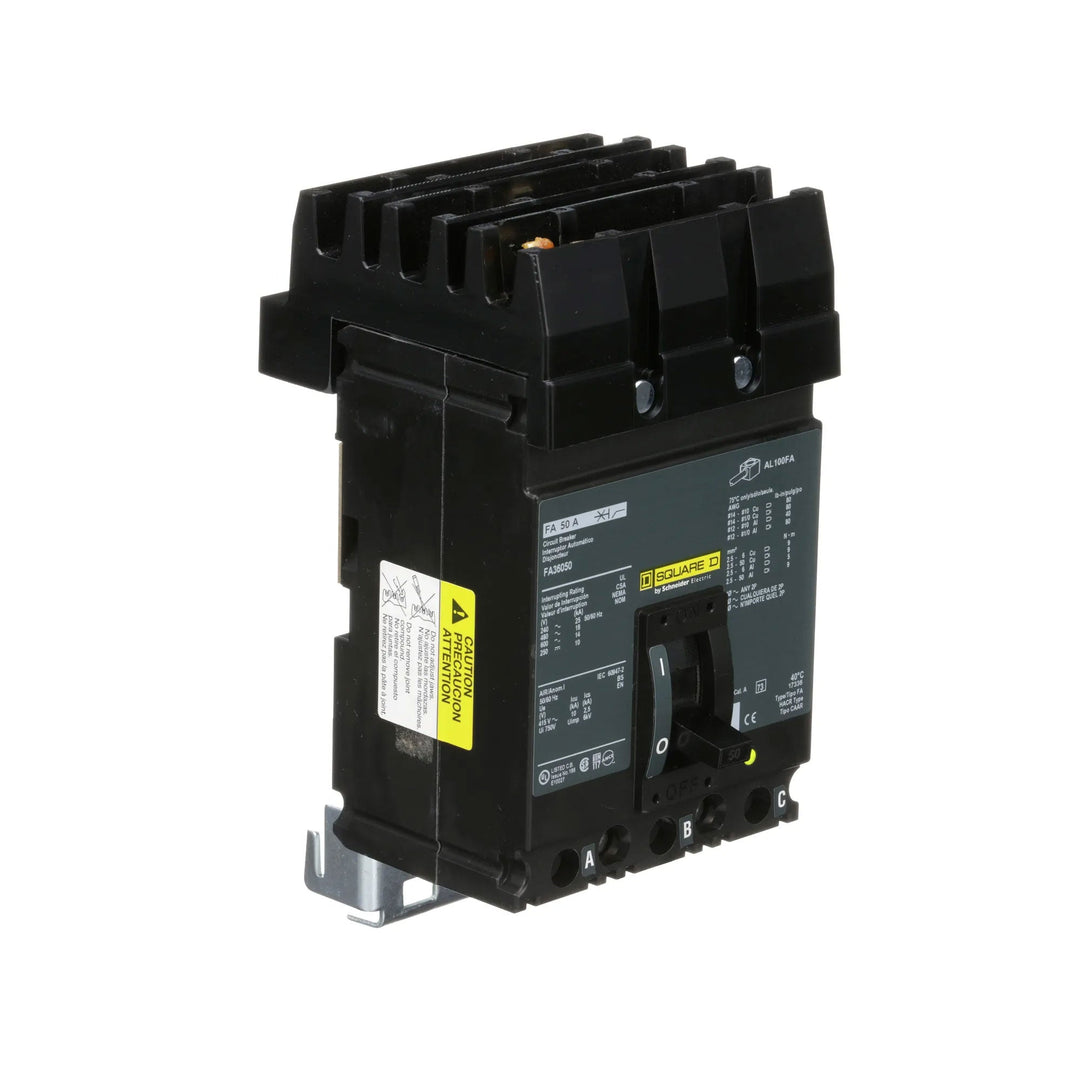 Square D FA36050 - 50A 3-Pole Molded Case Circuit Breaker