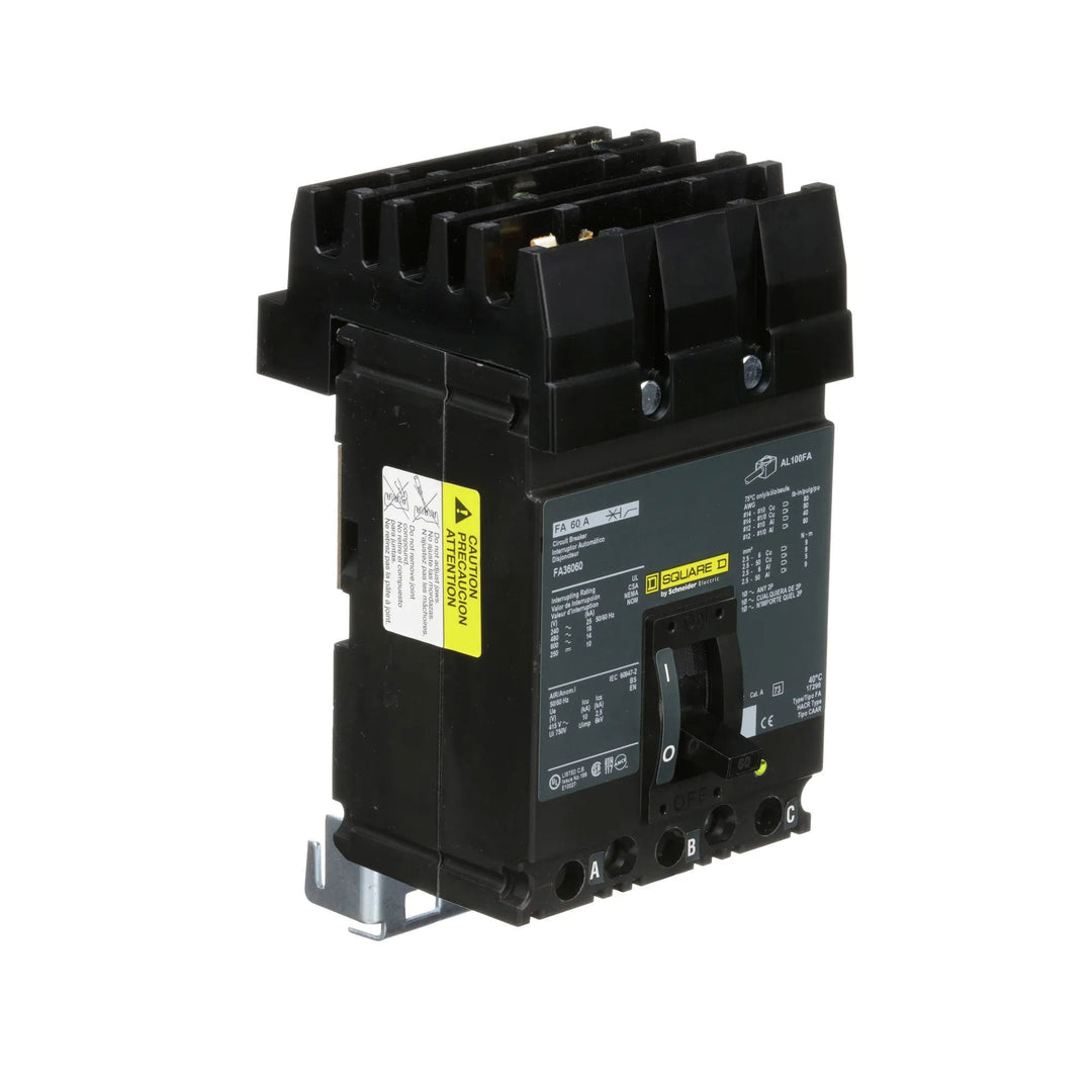 Square D FA36060 - 60A 3-Pole Molded Case Circuit Breaker