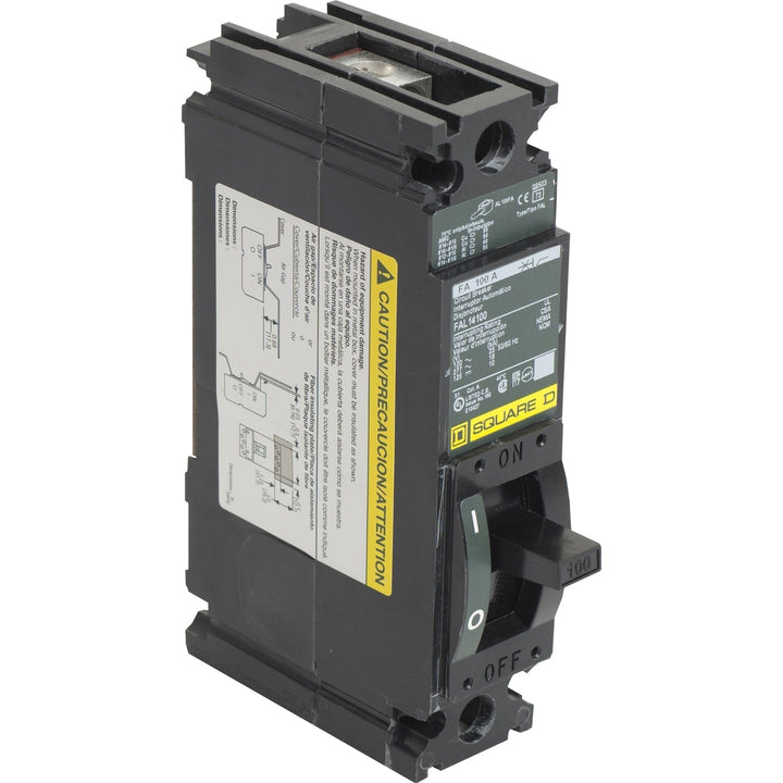 Square D FAL14100 - Molded Case Circuit Breaker 100A 277V 1-Pole