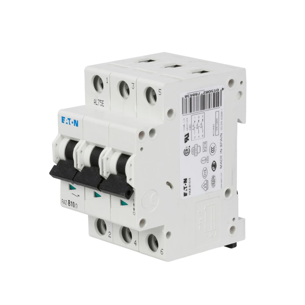 Eaton FAZ-C40/3 - 3-Pole Circuit Breaker, 40A 480V 10kA