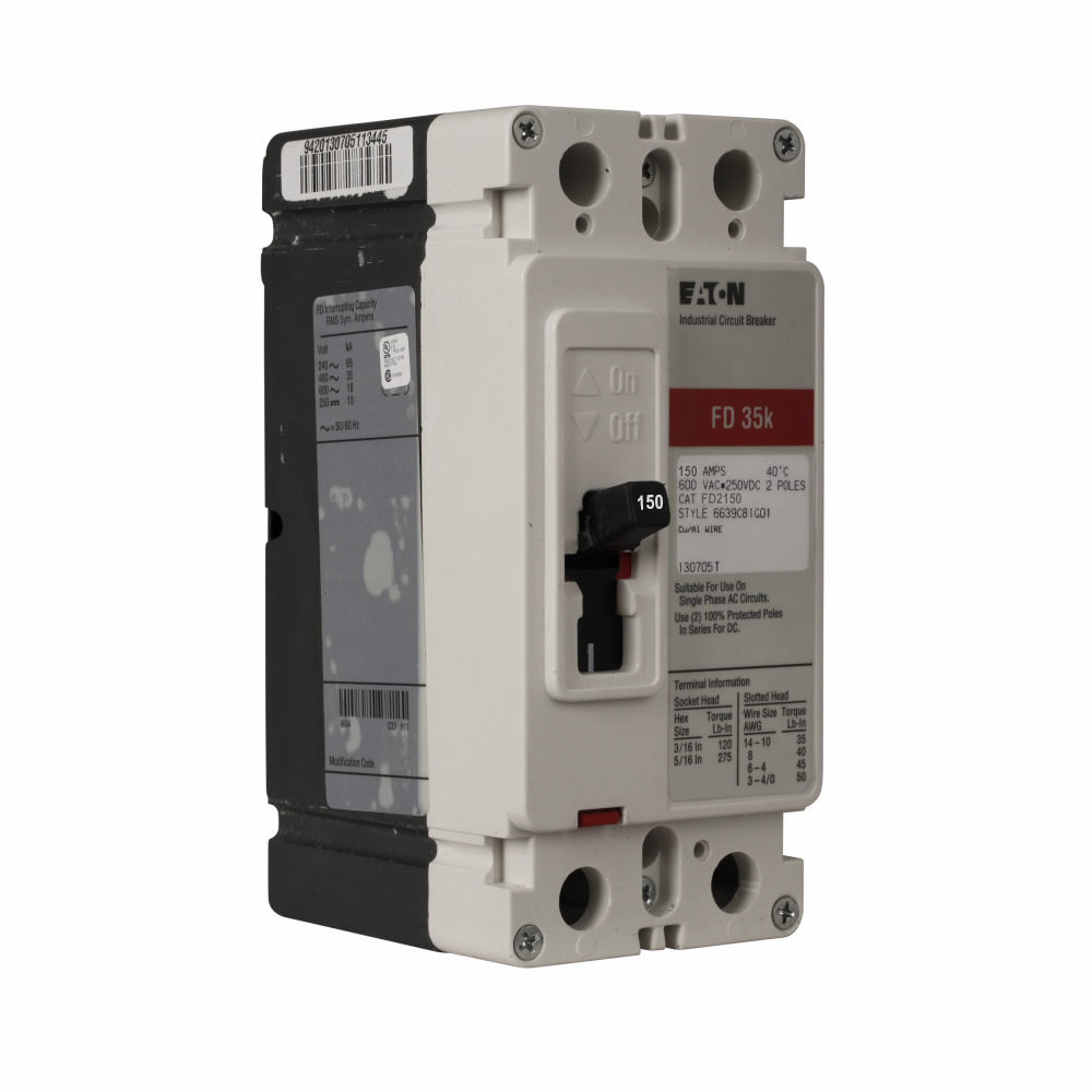 Westinghouse FD2150 - Molded Case Circuit Breaker 150A 2-Pole