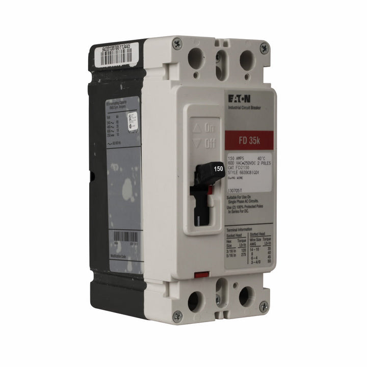 Westinghouse FD2150 - Molded Case Circuit Breaker 150A 2-Pole