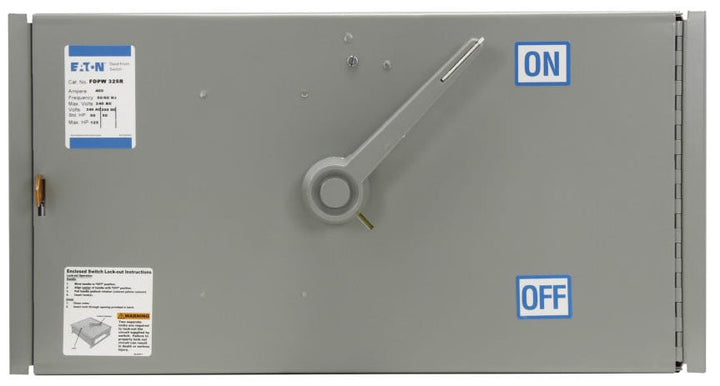 Cutler Hammer FDPW325R - Fusible Disconnect Switch 400A@240V (200kA AIC, 3-Pole)