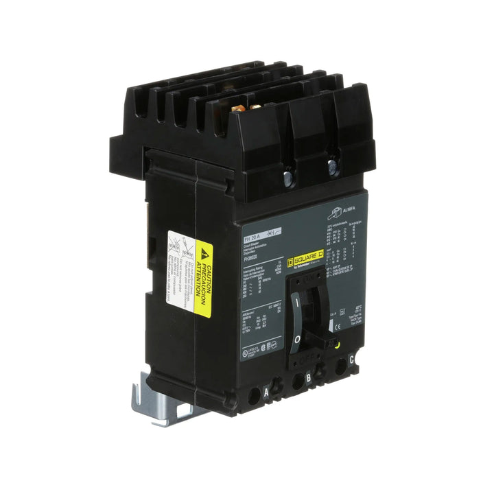 Square D FH36020 - 3-Pole Molded Case Circuit Breaker, 20A 600V