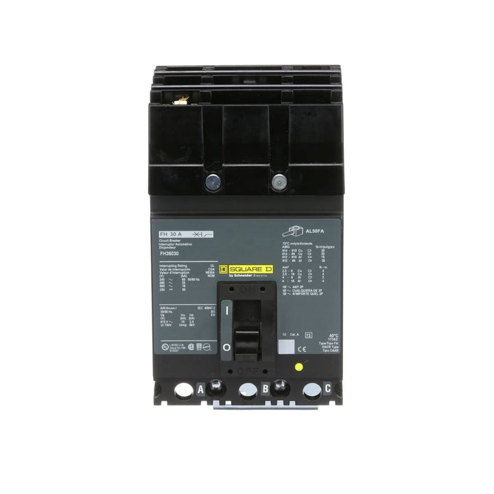 Square D FH36030 - 30A 3-Pole Molded Case Circuit Breaker