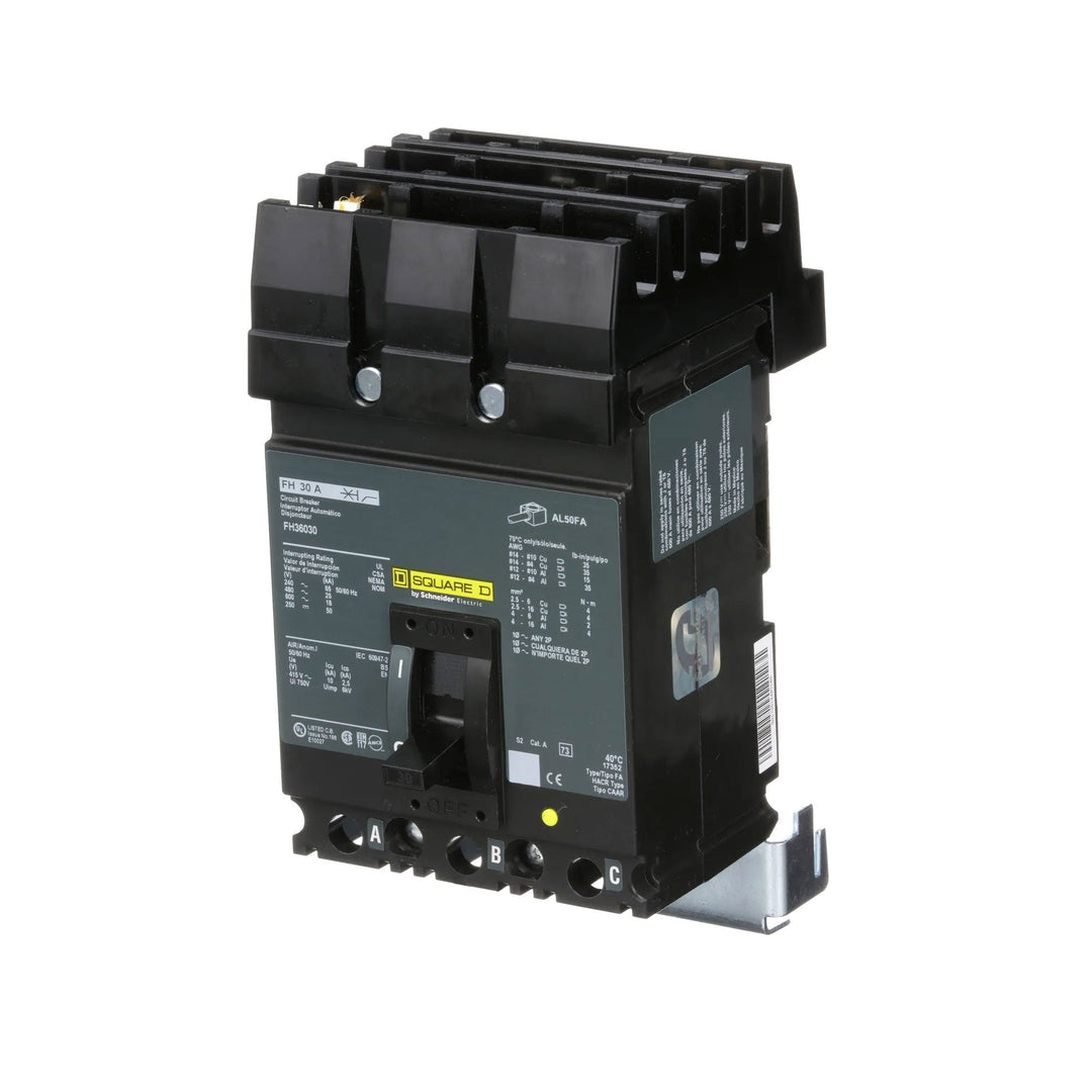 Square D FH36030 - 30A 3-Pole Molded Case Circuit Breaker