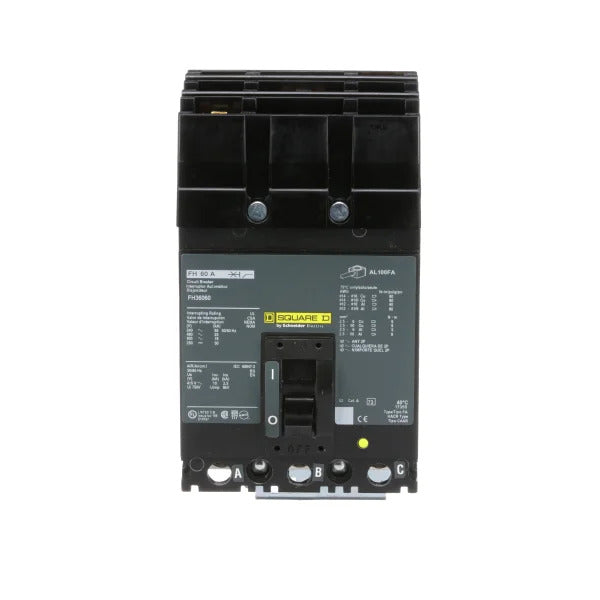 Square D FH36060 - Molded Case Circuit Breaker 60A 600V 3P