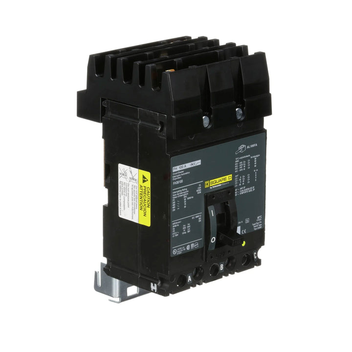 Square D FH36100 - Molded Case Circuit Breaker, 100A 600V 3-Pole