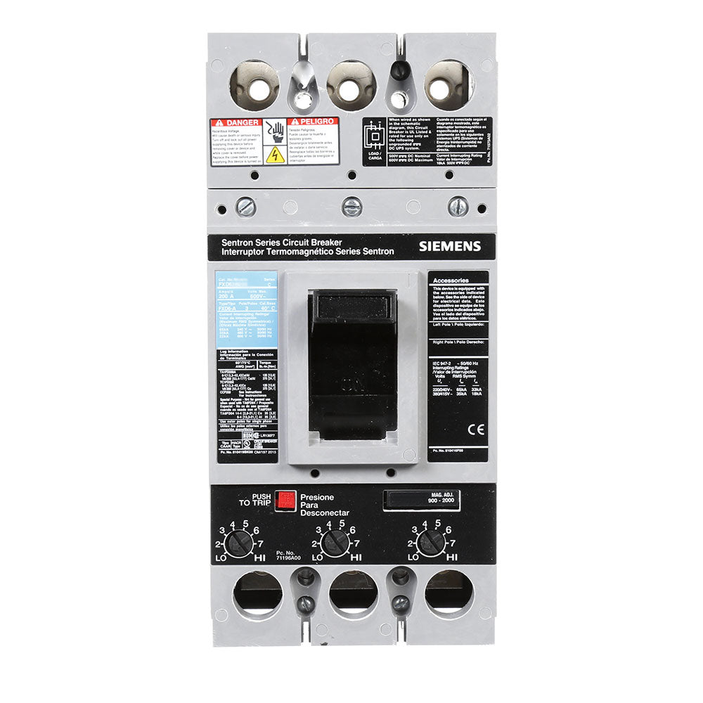 Siemens FXD63B110 - Molded Case Circuit Breaker, 110A, 600V