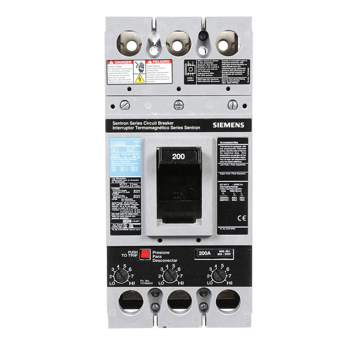 Siemens FXD63B200 - Molded Case Circuit Breaker 200A 600V 3P